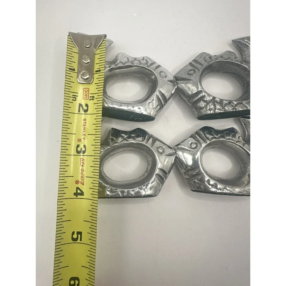 Set Of 4 Fish  Aluminum Napkin Holders